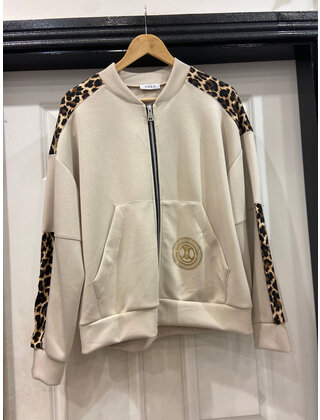 ZOLA BOMBER JACKET WITH LEOPARD 0089