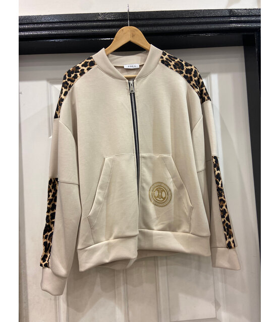 ZOLA BOMBER JACKET WITH LEOPARD 0089 ZOLA BOMBER JACKET WITH LEOPARD 0089