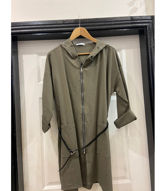 MADE IN ITALY BELTED JACKET 7777