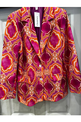 ZOLA LONG SLEEVE PRINT BLAZER 4809