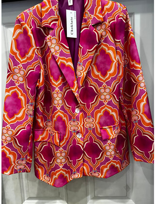 ZOLA LONG SLEEVE PRINT BLAZER 4809