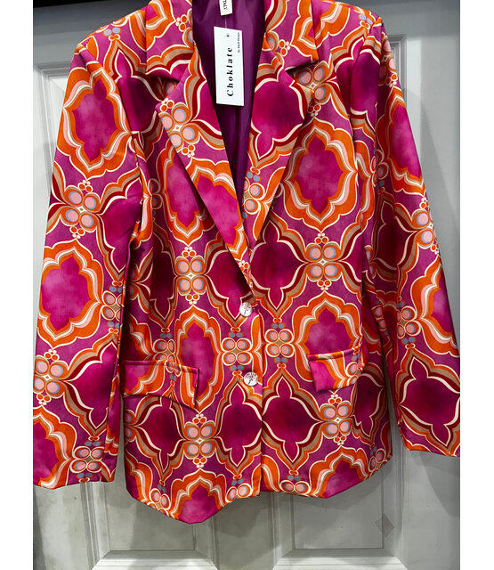 ZOLA LONG SLEEVE PRINT BLAZER 4809