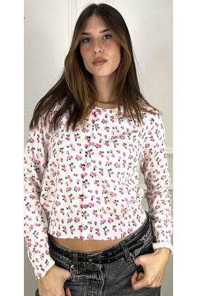 LAMIAR FLORAL SHORT CARDIGAN 3102