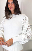 LAMIAR JUMPER WITH LACE SLEEVES 7023