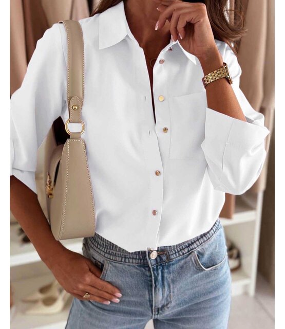 NEW COLLECTION GOLD BUTTON SHIRT 4444