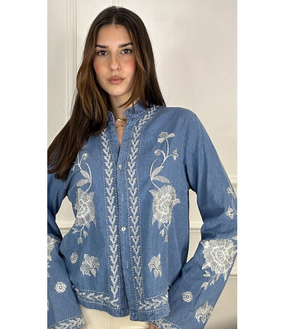 LAMIAR DENIM EMBROIDERED SHIRT 6077