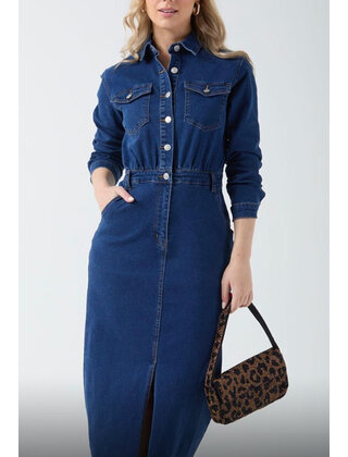 MARC ANGELO LONG DENIM DRESS 1189