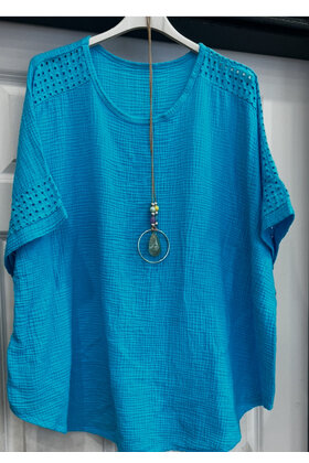 MADE IN ITALY OVERSIZED NECKLACE TOP 9080