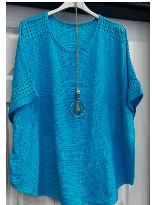 MADE IN ITALY OVERSIZED NECKLACE TOP 9080