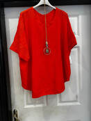 MADE IN ITALY OVERSIZED NECKLACE TOP 9080