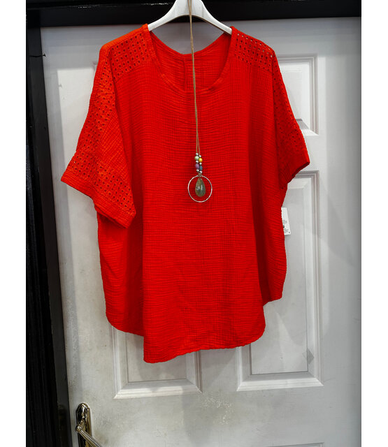 MADE IN ITALY OVERSIZED NECKLACE TOP 9080