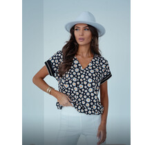 EMI V-NECK DAISY TOP 8789