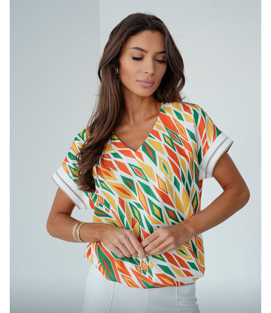 EMI V-NECK PRINT TOP 1090 EMI V-NECK PRINT TOP 1090