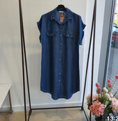 NEW COLLECTION SHIRT STYLE DENIM DRESS 5019