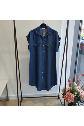 NEW COLLECTION SHIRT STYLE DENIM DRESS 5019