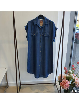 NEW COLLECTION SHIRT STYLE DENIM DRESS 5019