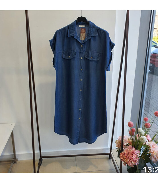 NEW COLLECTION SHIRT STYLE DENIM DRESS 5019