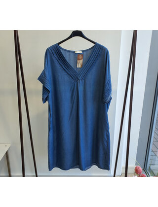 NEW COLLECTION V-NECK DENIM DRESS 5714