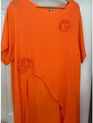 NEW COLLECTION OVERSIZED LINEN DRESS 344