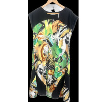 LIN PRINTED SHORT SLEEVE DRESS 5185