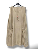 NEW COLLECTION SLEEVELESS NECKLESS TUNIC DRESS 5192