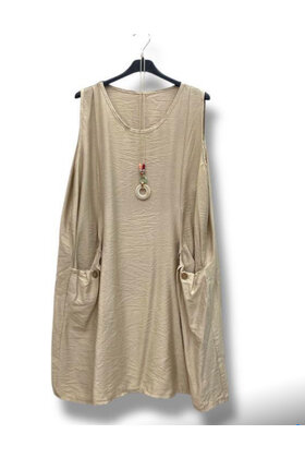 NEW COLLECTION SLEEVELESS NECKLESS TUNIC DRESS 5192