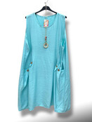 NEW COLLECTION SLEEVELESS NECKLESS TUNIC DRESS 5192