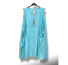 NEW COLLECTION SLEEVELESS NECKLESS TUNIC DRESS 5192