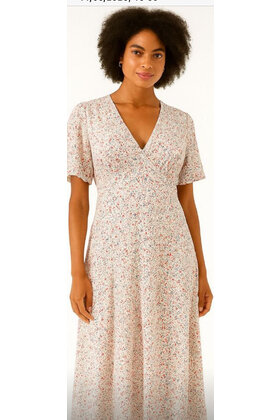 PIXIE DAISY V-NECK PRINT DRESS 1099