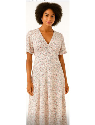 PIXIE DAISY V-NECK PRINT DRESS 1099