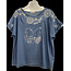NEW COLLECTION NEW COLLECTION DENIM EMBROIDERED TOP 132