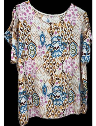 ITALY MODA DIAMOND PRINT TOP 0368