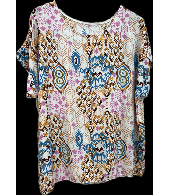 ITALY MODA DIAMOND PRINT TOP 0368