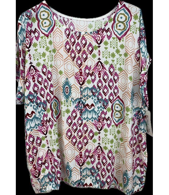 ITALY MODA DIAMOND PRINT TOP 0368