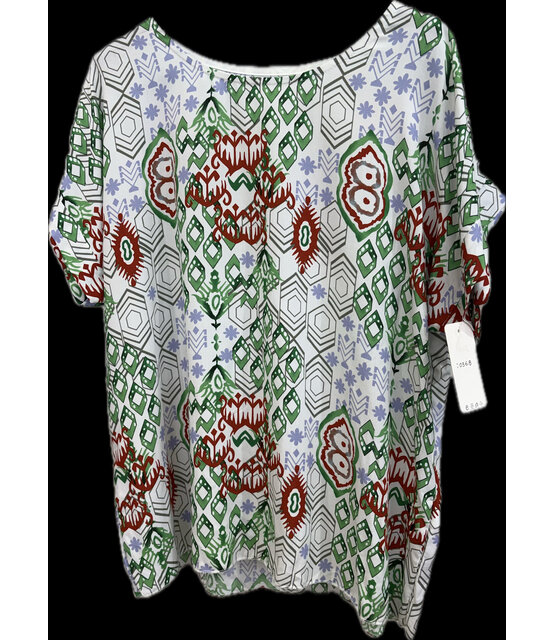 ITALY MODA DIAMOND PRINT TOP 0368