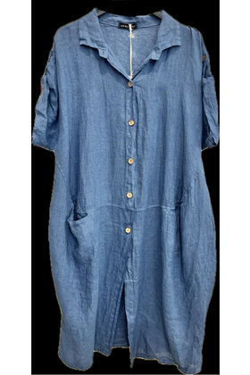 NEW COLLECTION OVERSIZED SHIRT DRESS 711