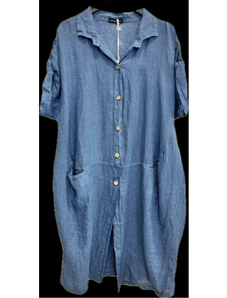 NEW COLLECTION OVERSIZED SHIRT DRESS 711