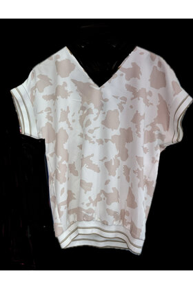 EMI PRINT SHORT SLEEVE TOP 098