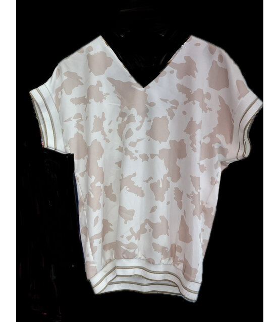 EMI PRINT SHORT SLEEVE TOP 098