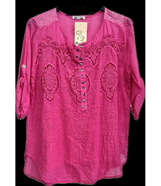 MADE IN ITALY LACE TOP 710