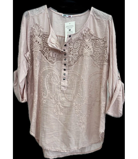 MADE IN ITALY LACE TOP 710