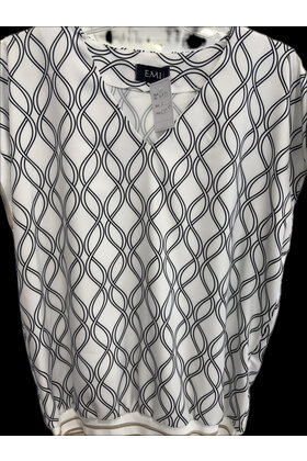 EMI PRINT SHORT SLEEVE TOP 6879