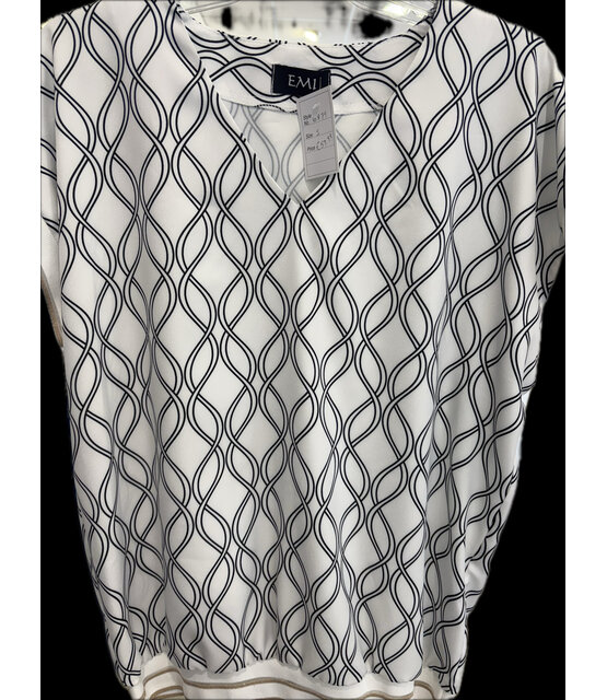 EMI PRINT SHORT SLEEVE TOP 6879