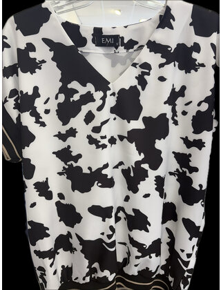 EMI V- NECK PRINT TOP 7989