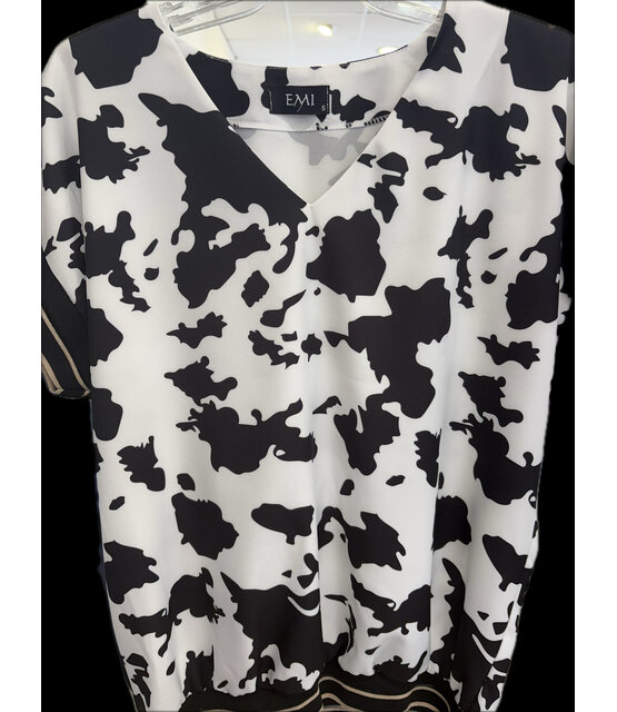 EMI V- NECK PRINT TOP 7989