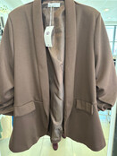 MARC ANGELO RUFFLED SLEEVE BLAZER 1058