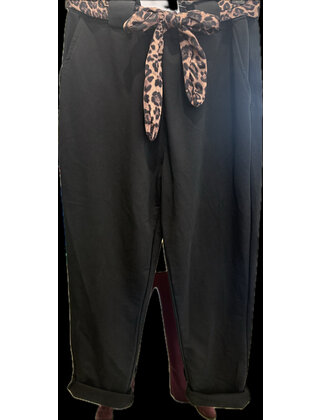 MADE IN ITALY JOGGERS WITH LEOPARD BELT 4700