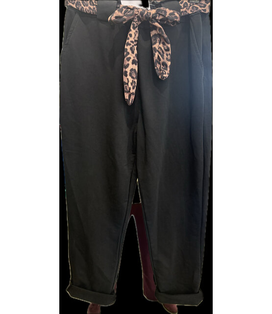 MADE IN ITALY JOGGERS WITH LEOPARD BELT 4700