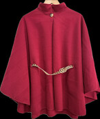 MADE IN ITALY CAPE WITH LEOPARD BELT 717