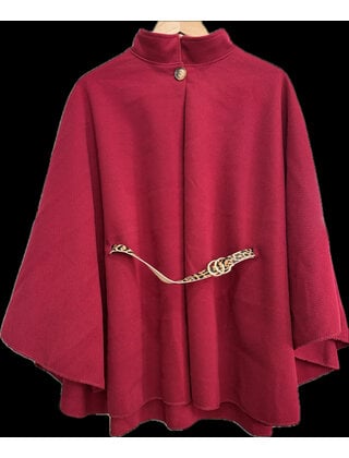 MADE IN ITALY CAPE WITH LEOPARD BELT 717